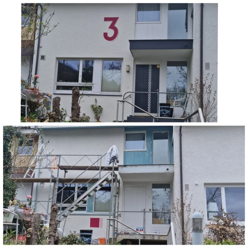 Fassadenrenovation Mehrfamilienhaus mit Gerüst Aargau